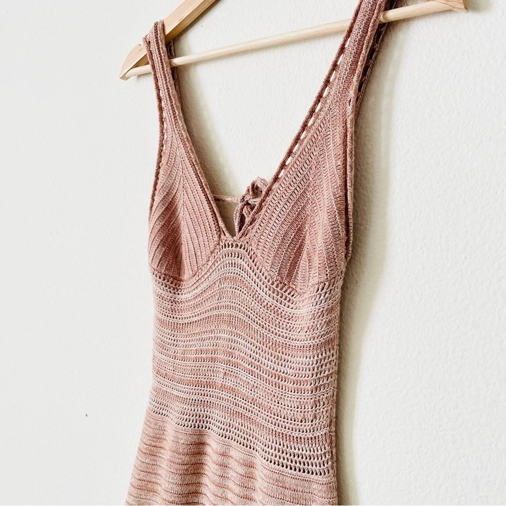 Torn by Ronny Kobo SMALL Madi knit sleeveless maxi dress in Brown Sand - Picture 6 of 10